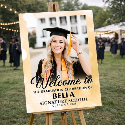Colorful Personalized Graduation Welcome Sign Party