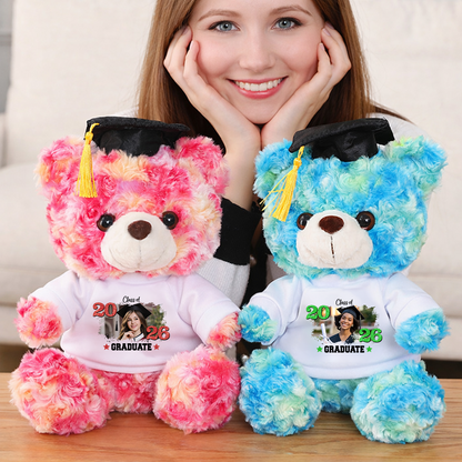 Personalized Graduation Teddy Bear Class Of 2026 Glitter