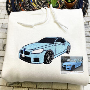 Custom Embroidered Car Sweatshirt, Personalized Car Gifts for Him