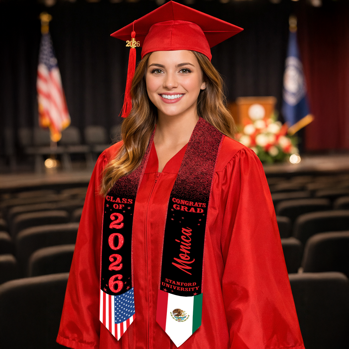 Custom Photo Graduation Stoles - Personalized Stoles