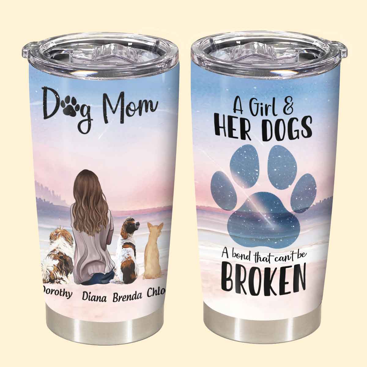 Angel Dog A Girl And Her Dogs A Bond Can't Be Broken - Personalized Tumbler - Birthday Mother's Day Gifts For Dog Mom 2_a193ef74-335b-4e6a-9ce1-3f3185438621.jpg