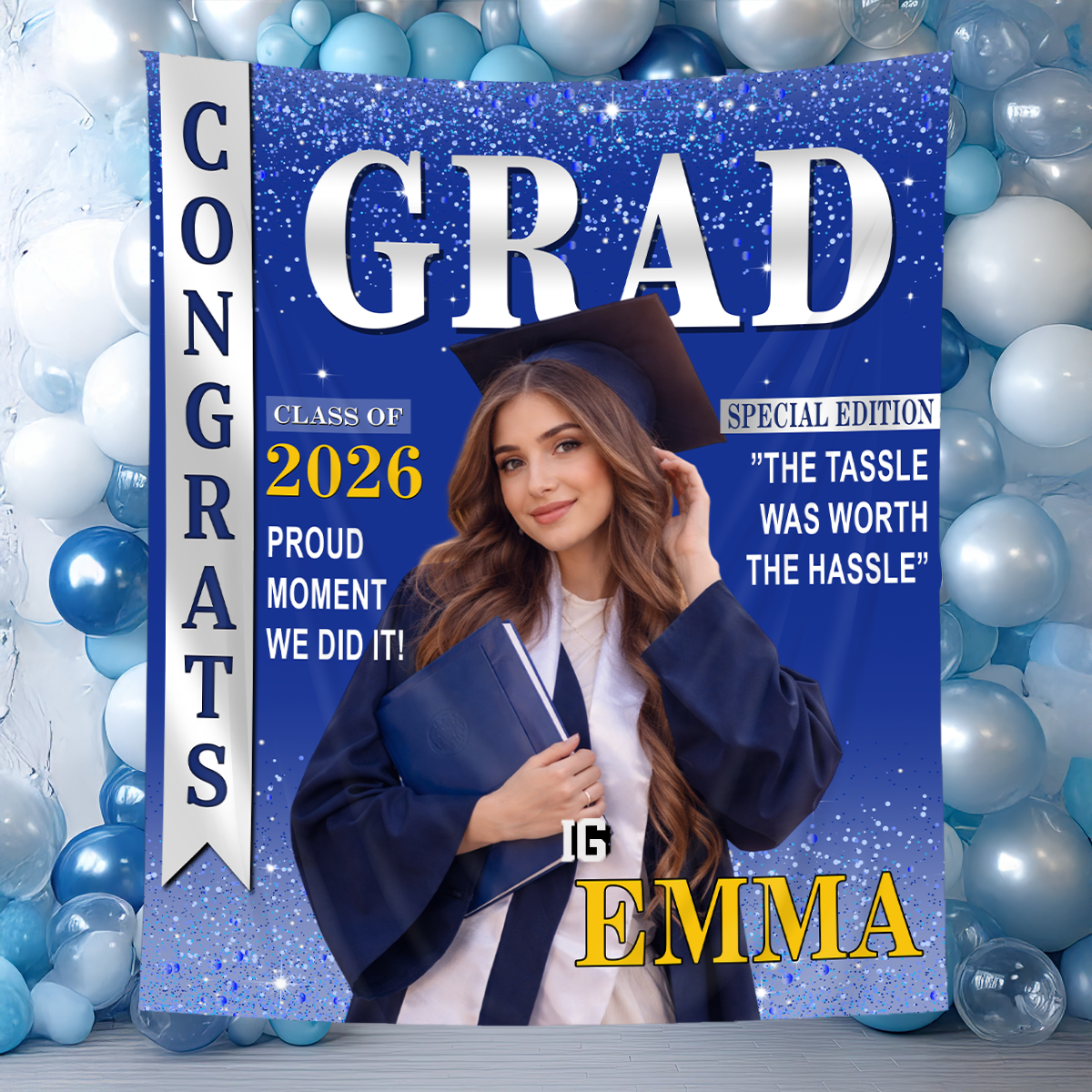 Party Backdrop - Personalized Graduation Decor