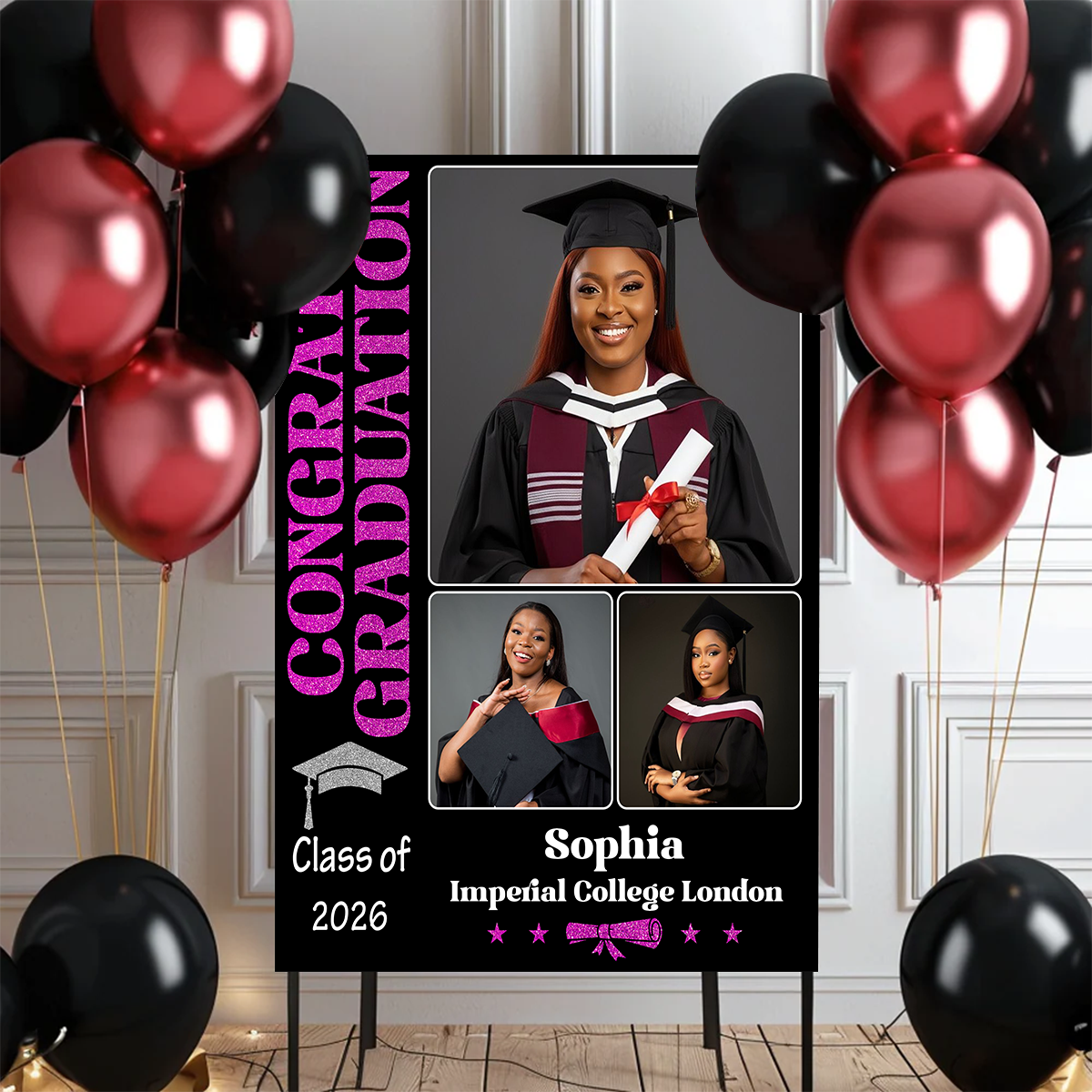 Graduation Party Decor - Custom Photo Graduation Welcome Sign Custom Photo Party Sign