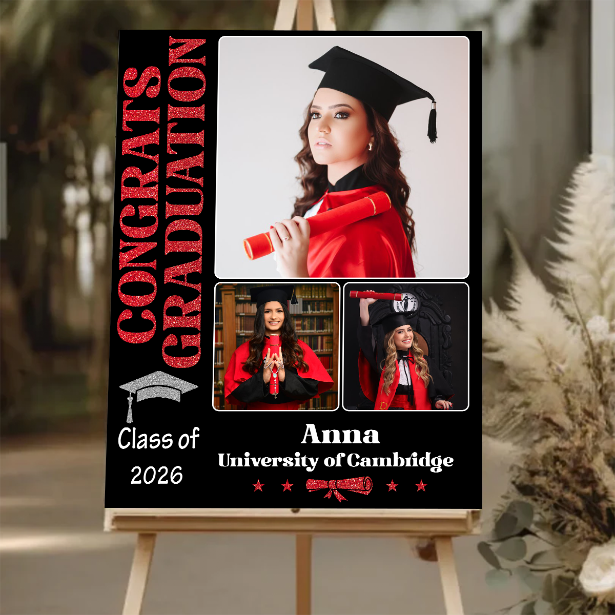 Graduation Party Decor - Custom Photo Graduation Welcome Sign Custom Photo Party Sign
