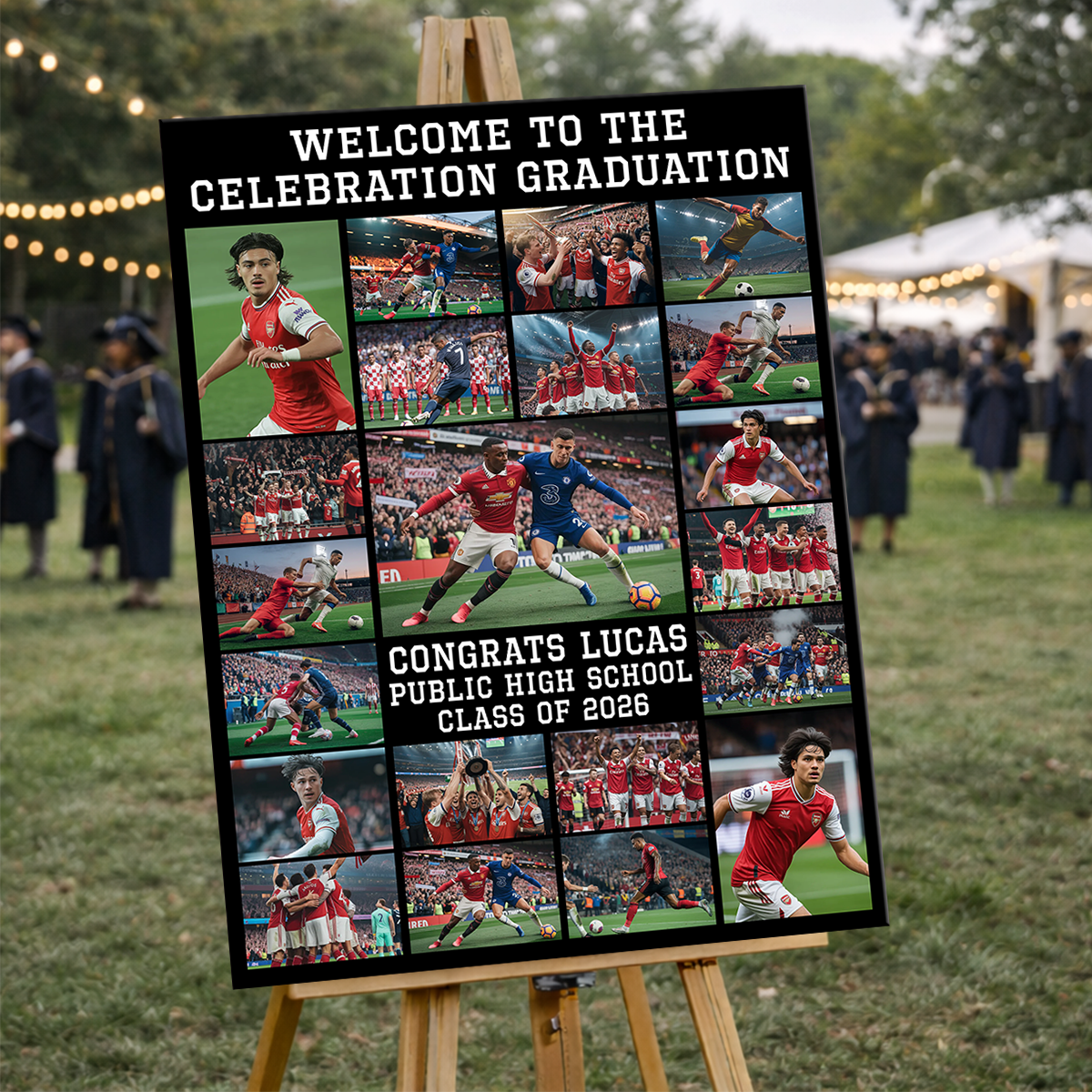 Sporty Personalized Graduation Welcome Sign Party