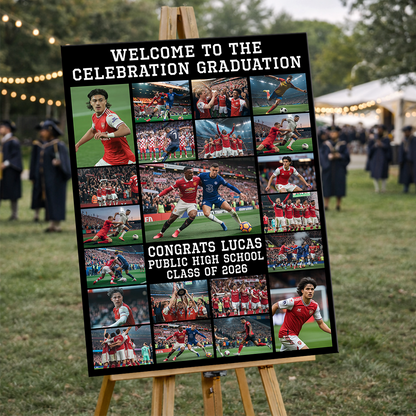 Sporty Personalized Graduation Welcome Sign Party
