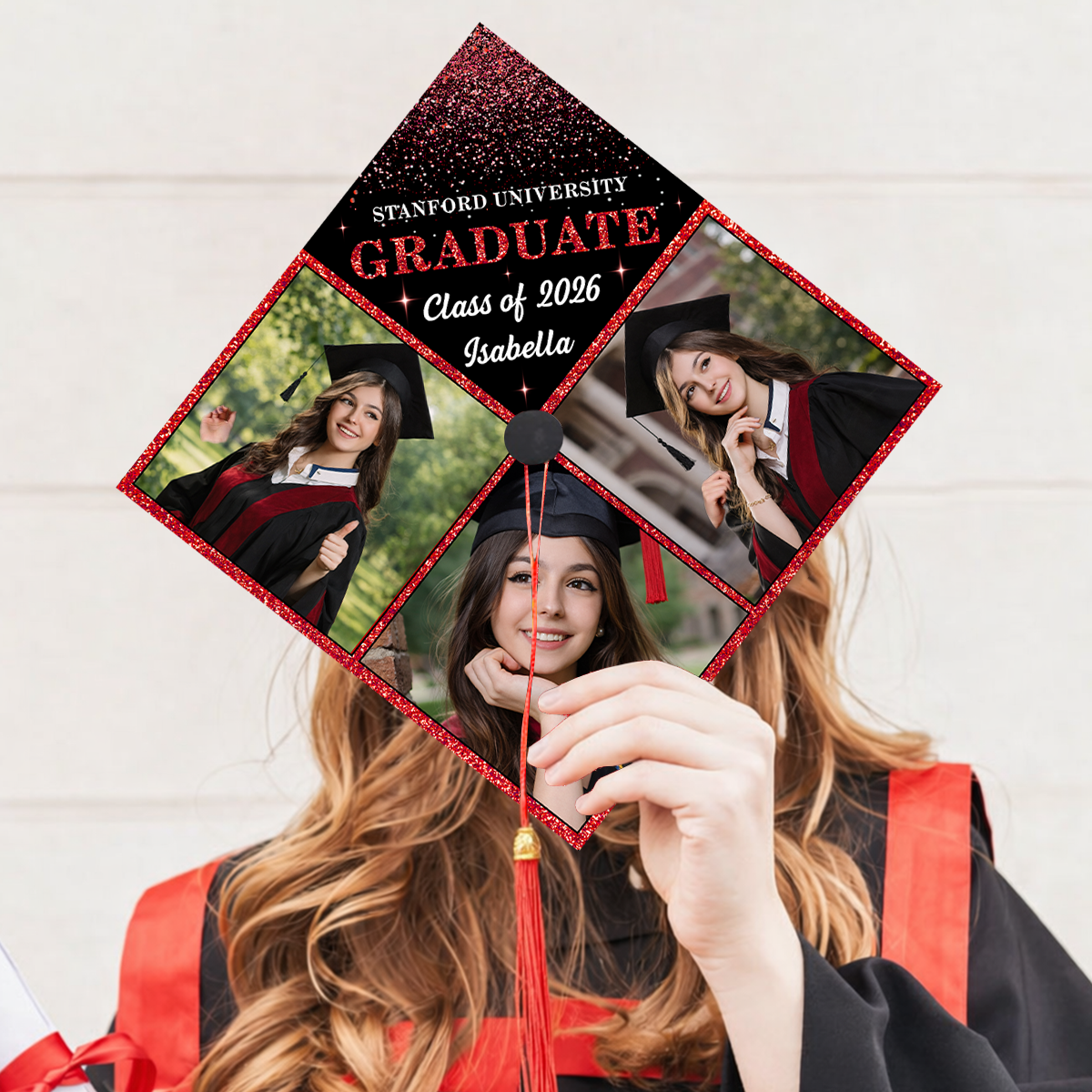 Glitter Graduation Cap Topper - Decorations For Grad Cap