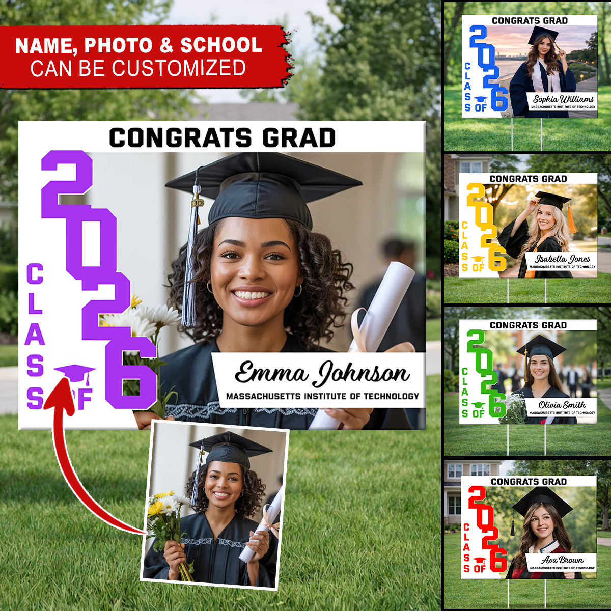 Congratulation Yard Sign - Class of 2026 Lawn Sign
