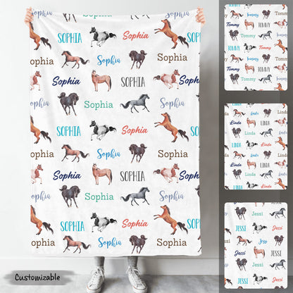 Custom Name Beautiful Horses World Personalized Blanket Horses Lovers 2_b3ff8895-871e-4f74-bb8e-1dfd27d25a8d.jpg