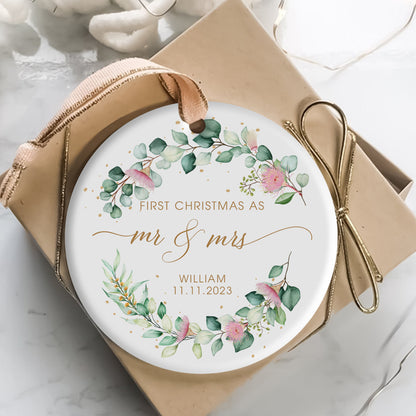 First Christmas As Mr. & Mrs.- Personalized Ornament - Christmas Gift 2_b853045b-6096-41ca-a4dd-bf4b33e71280.jpg