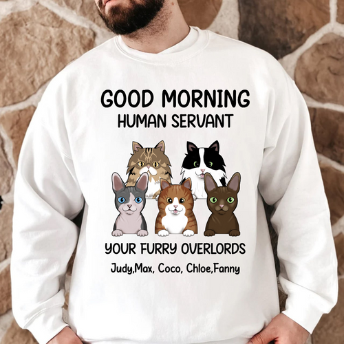 Good morning, Human Servant Your Furry Overlord Here Personalized Sweatshirt Perfect Gift For Cat Lovers Cat Mom Cat Dad 2_bb61f839-1c50-4ed2-810c-9483daf1abaa.png