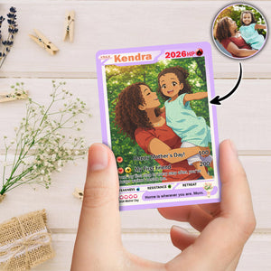 Custom Mom & Daughter Trading Card Mother s Day Gift