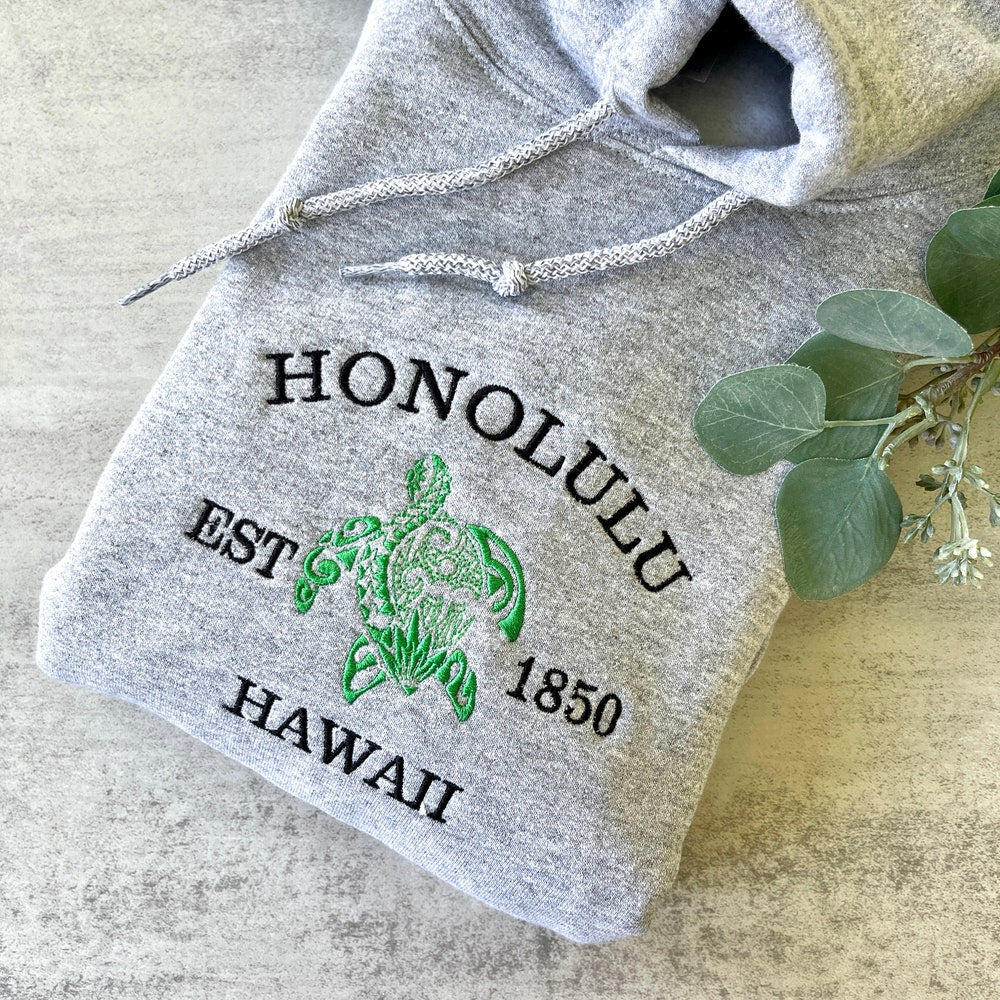 Embroidered Honolulu Hawaii Sweatshirt, Hawaii Hoodie, Crewneck Sweatshirt, Graphic Sweatshirt, Trendy Sweatshirt, Aesthetic Sweatshirt 2_bd120515-d4ce-4537-9588-90e6b1b11ec7.jpg