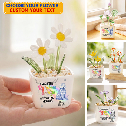 Piece Of My Heart Personalized Glass Everlasting Flowers