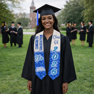 Graduation Stole with Text Only - Special Graduation Gift, Graduation Sash Class of 2026