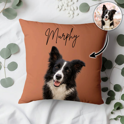 Snap & Hug Cushion Watercolor Pet's Portrait - Personalized Pillow