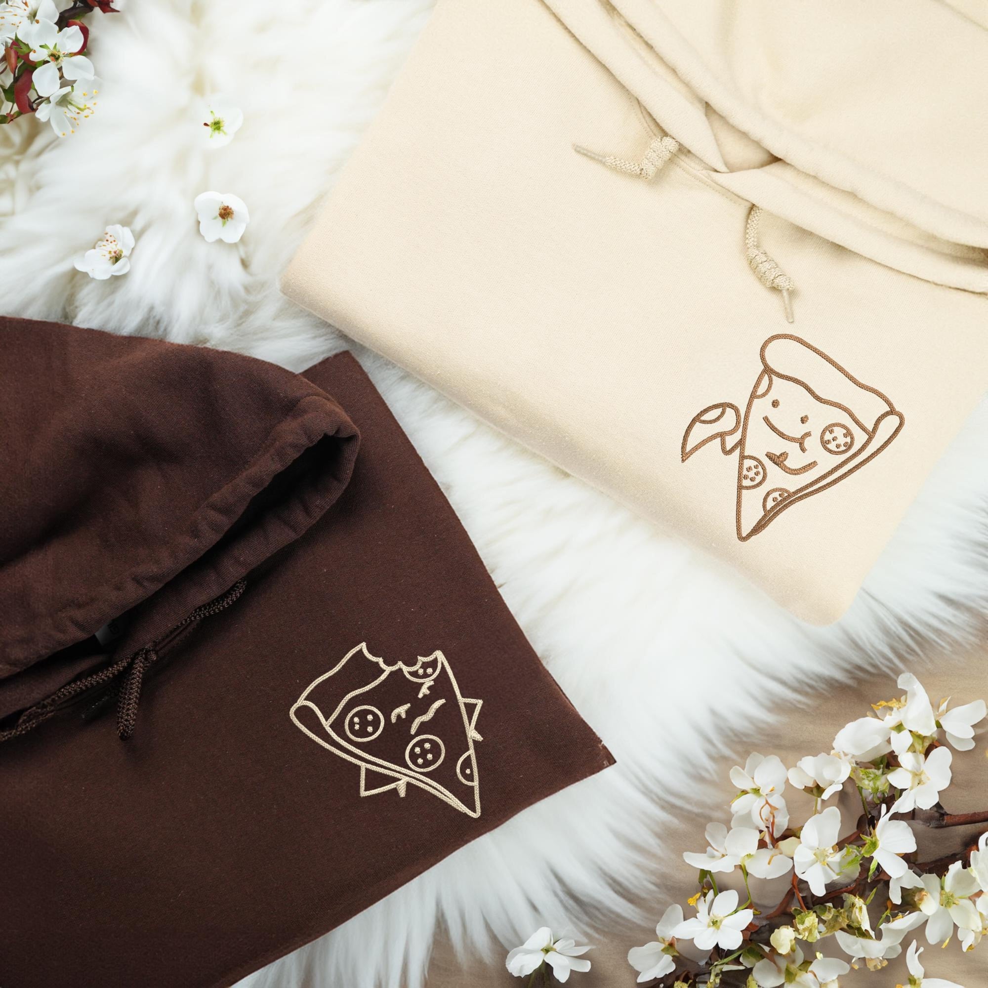 Pizza Bite Matching Embroidered Couple Shirts, Custom Couple Shirts, Couple Gift, Newlywed Gift, Wedding Gift, Funny Valentines Gift 2_c72f01ce-81fe-46a1-a248-107618c77841.jpg