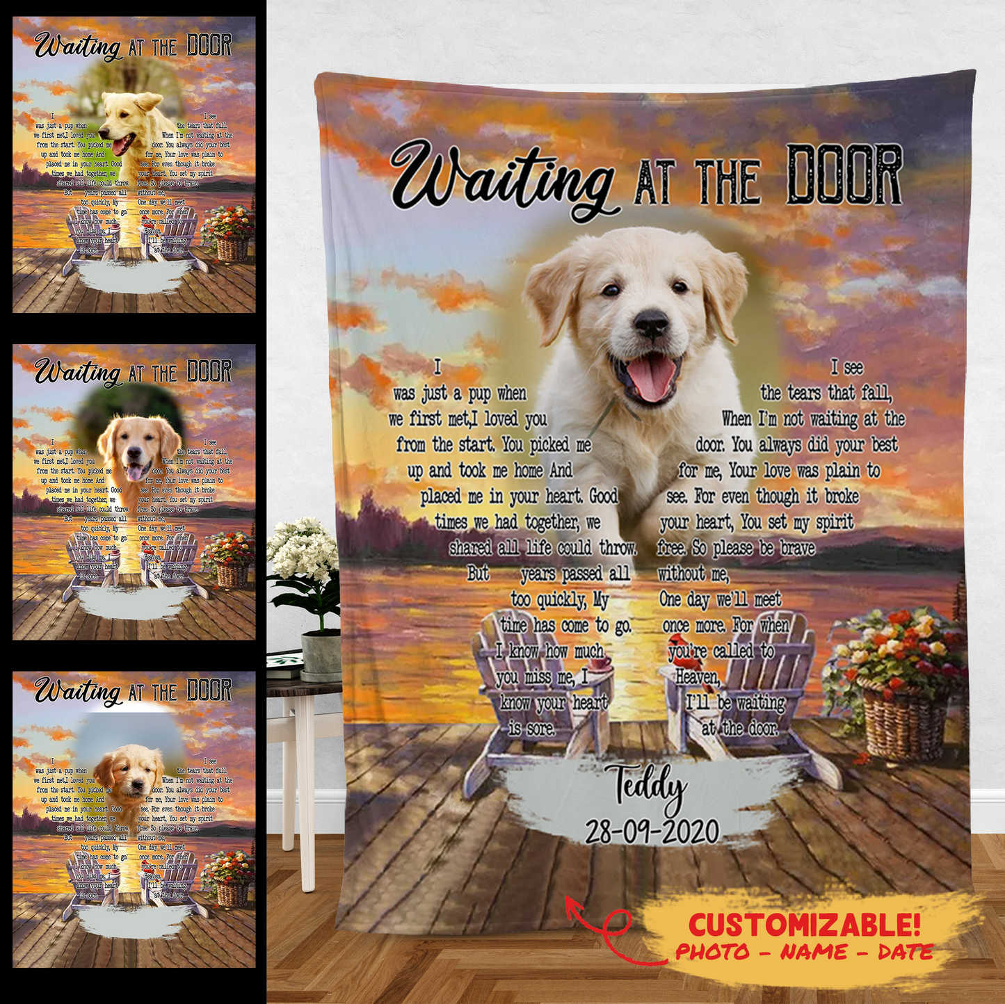 Personalized Dog Memorial Blanket - I Was Just A Pup When We First Met - Dog Memorial Gift For Him 2_c775d091-e161-4491-ab38-6b1a6080eaee.png