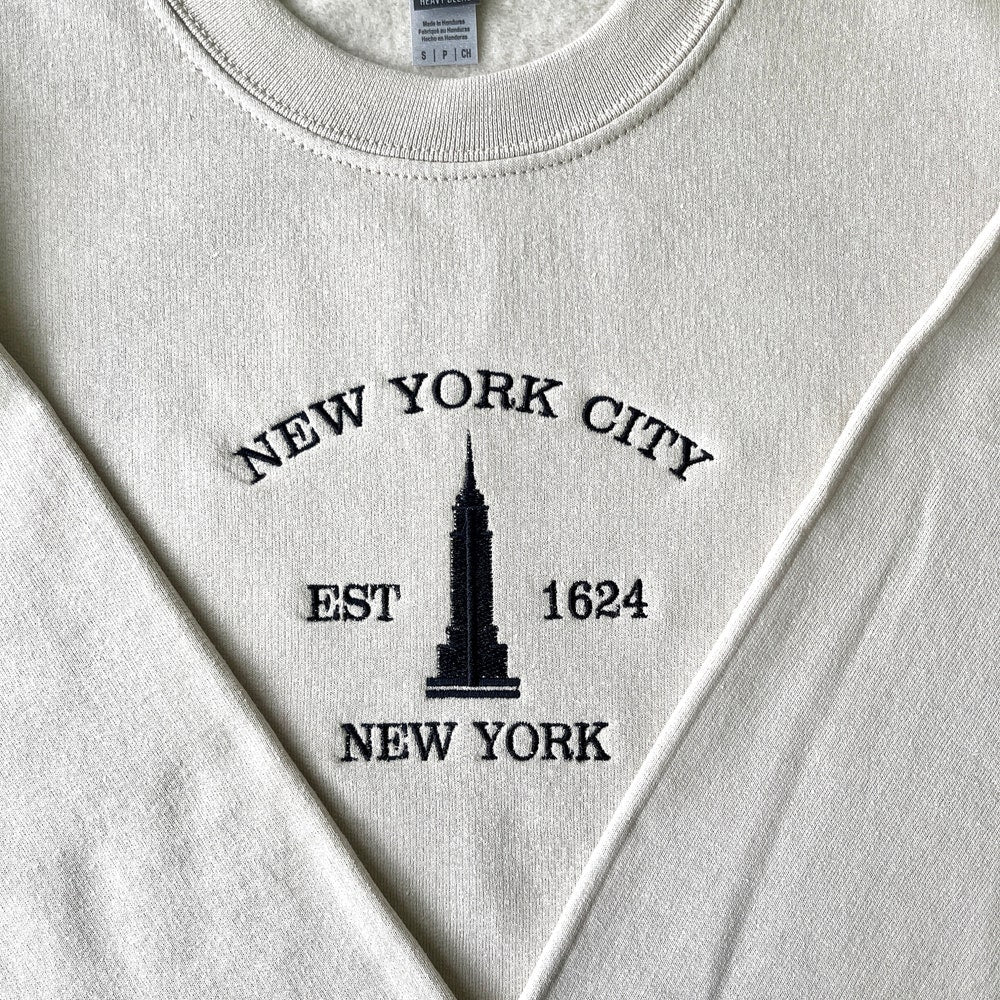 Embroidered New York Sweatshirt, Nyc Sweatshirt, City Sweatshirt, Embroidered City Trendy Sweatshirts, Empire State Building, Nyc Crewneck 2_c9b93bb6-46f0-4bed-a9b4-ddc9152d9bf1.jpg