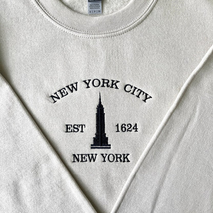 Embroidered New York Sweatshirt, Nyc Sweatshirt, City Sweatshirt, Embroidered City Trendy Sweatshirts, Empire State Building, Nyc Crewneck 2_c9b93bb6-46f0-4bed-a9b4-ddc9152d9bf1.jpg