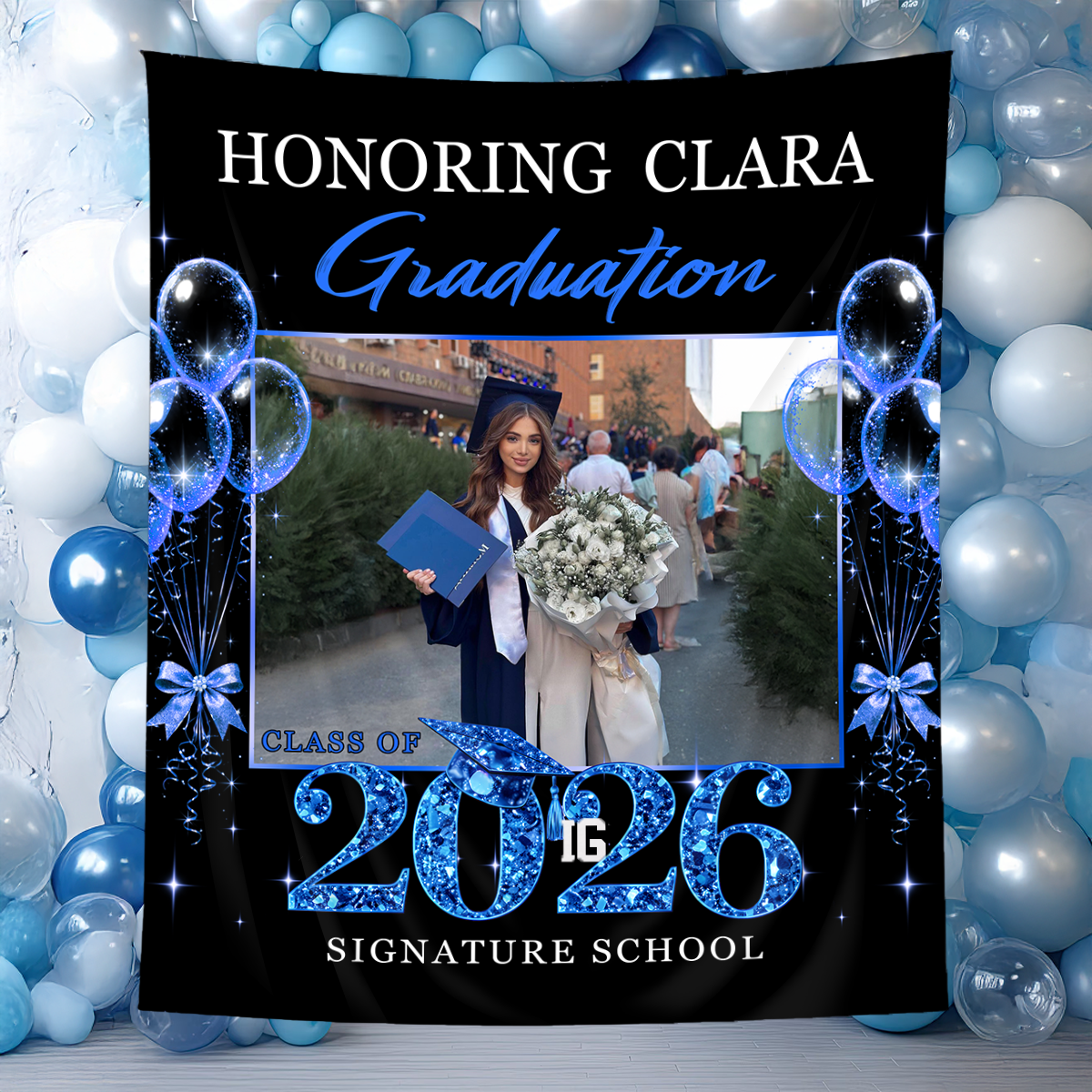 Class of 2026 Backdrop Personalized Graduation Backdrop