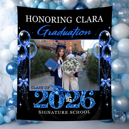 Class of 2026 Backdrop Personalized Graduation Backdrop