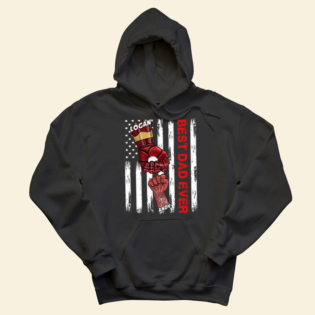 Best Dad Ever Superhero American Fist Bump - Personalized Apparel - Gift For Father, Dad, Father's Day, Birthday Gift 2_e0b3d86c-dc85-4d0e-9c21-cdf05f162655.jpg