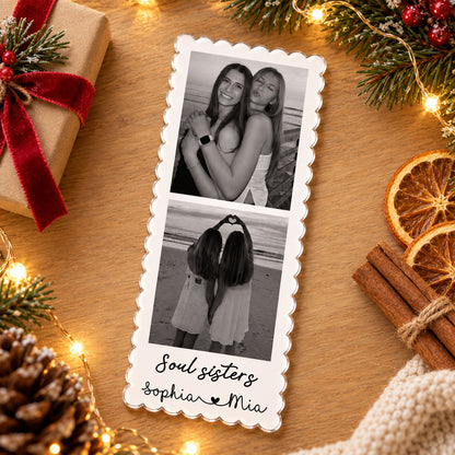 Besties Photo Acrylic Magnet - Personalized Gifts for Best Friends