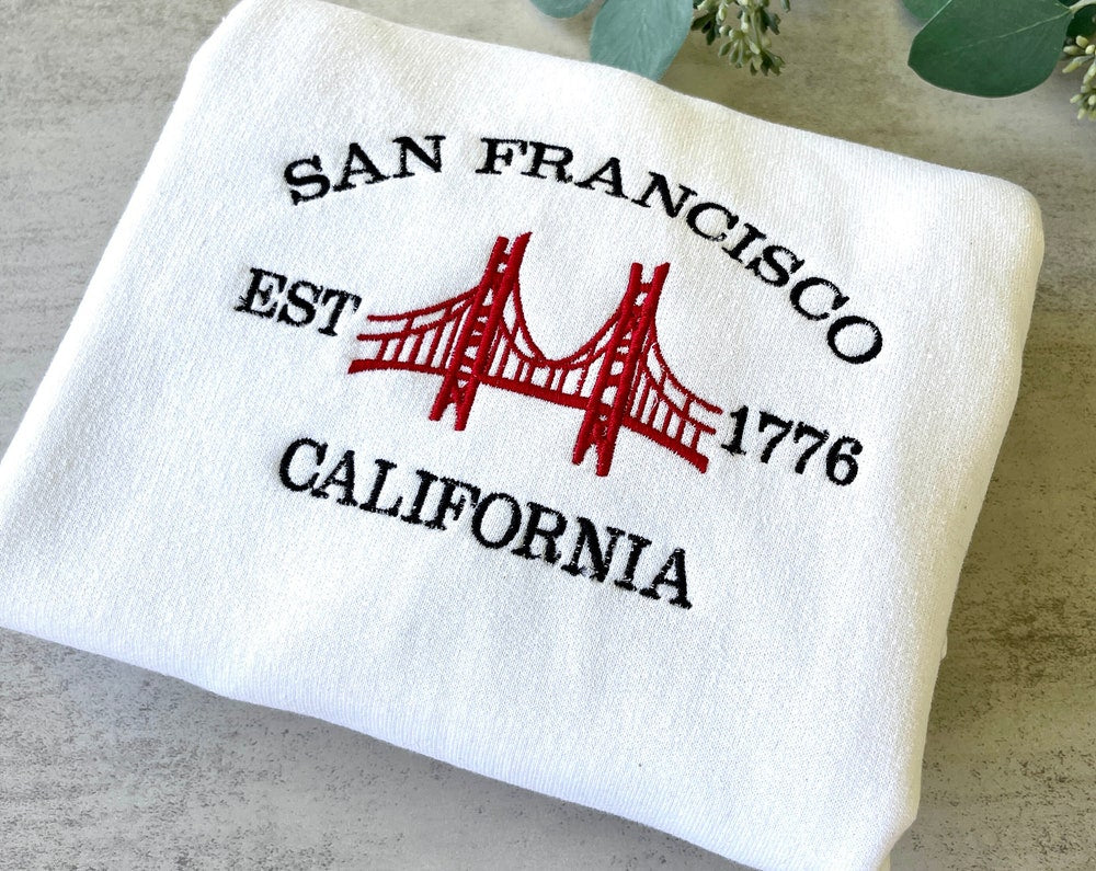 San Francisco Sweatshirt, San Fran Crewneck, City Sweatshirt, Embroidered California Sweatshirt, Vintage Crewneck, Embroidered Sweatshirt 2_e23e9a07-962c-4093-89c7-4590a0fea094.jpg
