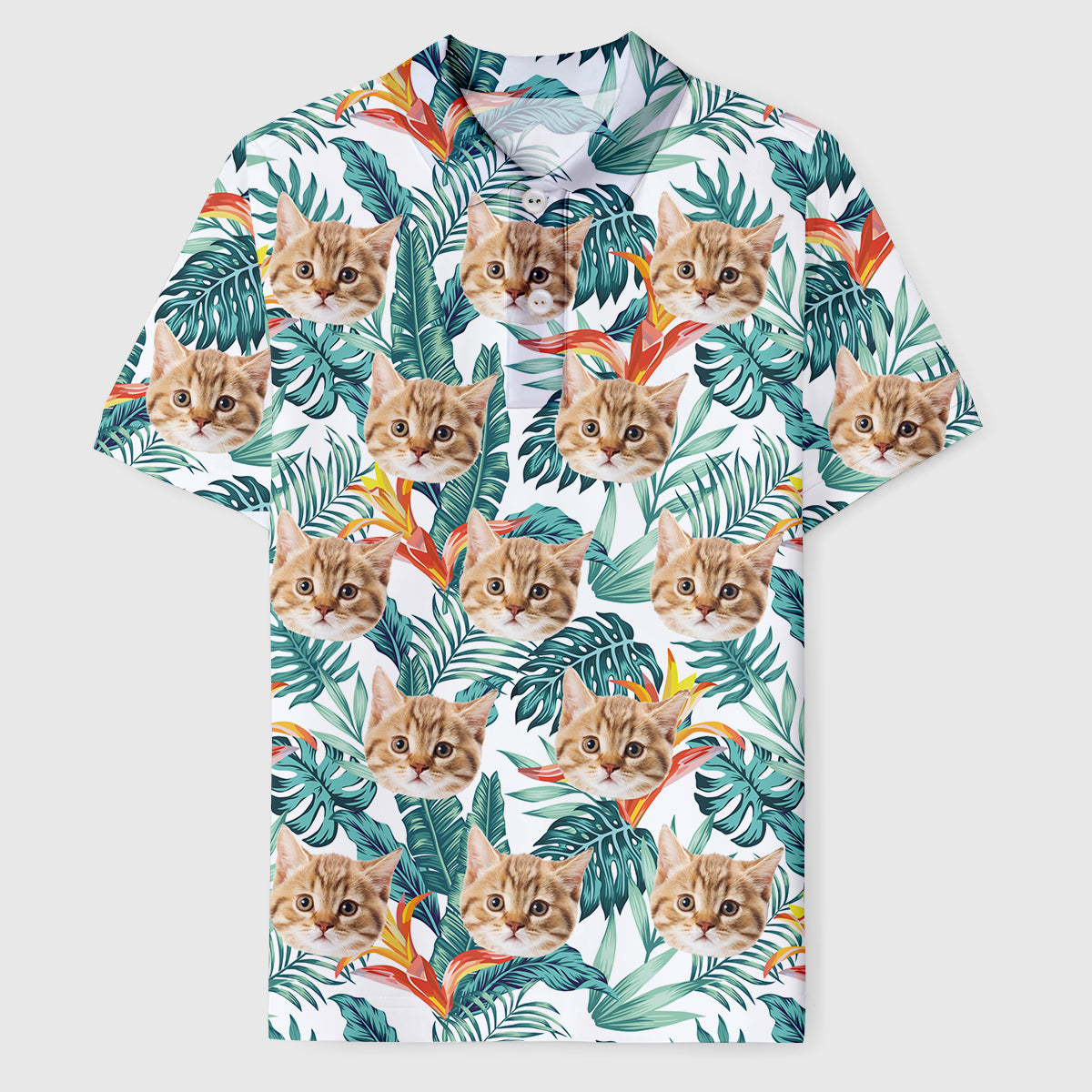 Personalized Hawaiian Polo Shirt with Face, Custom Photo/Logo Polo Shirt for Men, Custom Face Shirt, Custom Short Sleeve, Gift for Dad 2_e4e45b8a-6f9b-47aa-afdd-340af6bdab15.jpg
