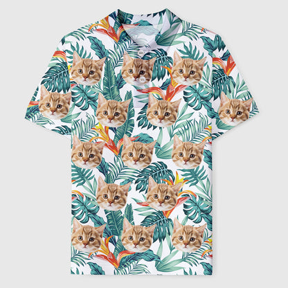 Personalized Hawaiian Polo Shirt with Face, Custom Photo/Logo Polo Shirt for Men, Custom Face Shirt, Custom Short Sleeve, Gift for Dad 2_e4e45b8a-6f9b-47aa-afdd-340af6bdab15.jpg