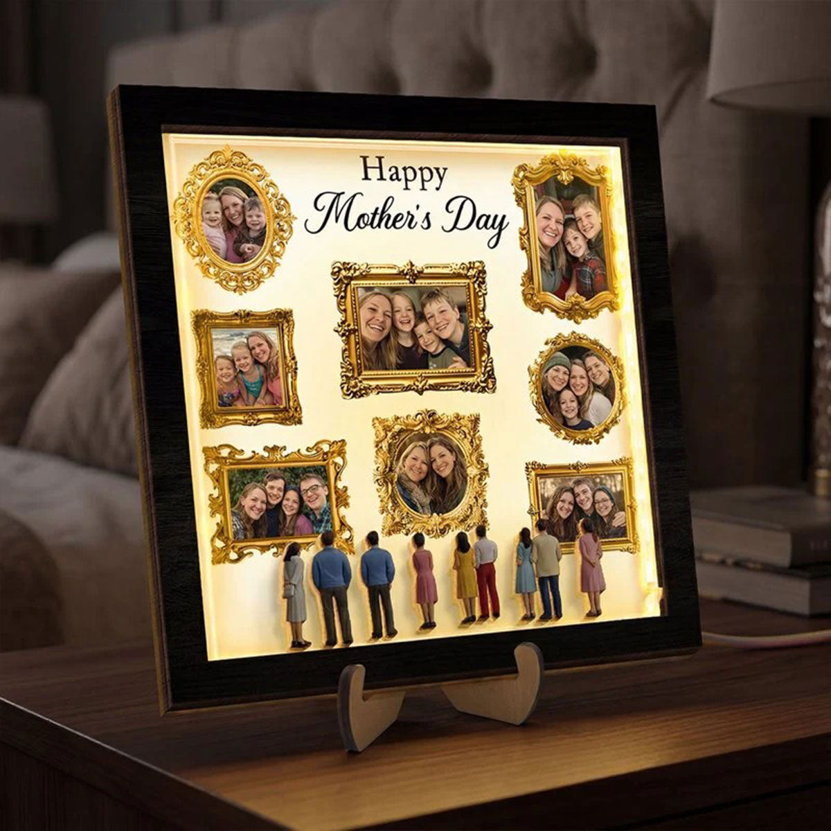 Mini Museum Faux Happy Mother's Day - Personalized Wooden Plaque