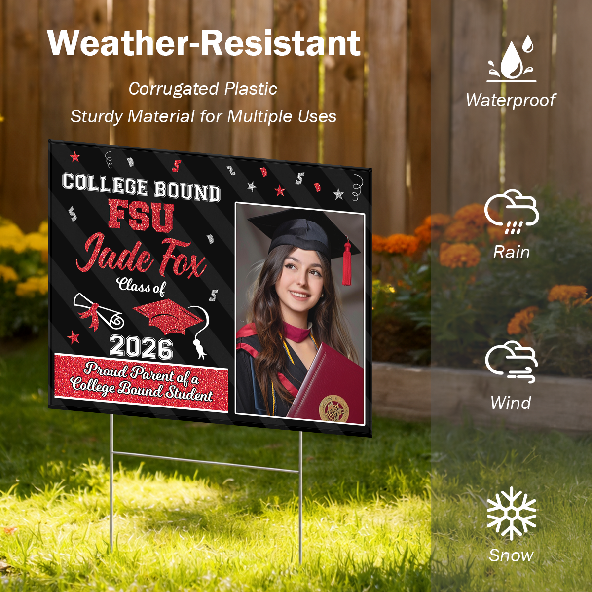 Graduation Party Decorations - Class of 2026 Lawn Sign