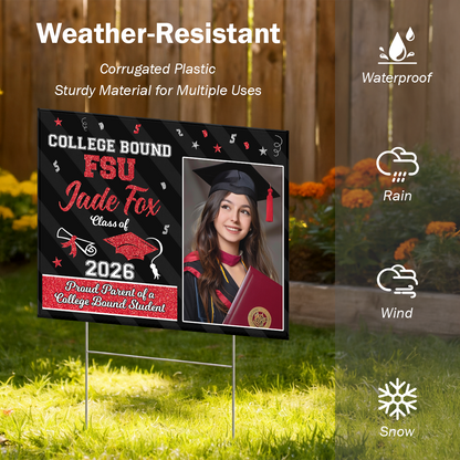 Graduation Party Decorations - Class of 2026 Lawn Sign