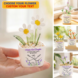 Holding Hands - Personalized Glass Everlasting Flowers