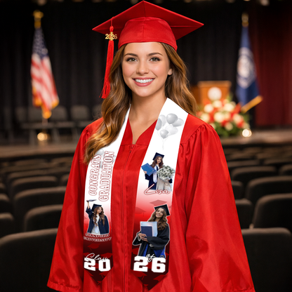 Graduation Photo Stoles - Personalized Class Of 2026