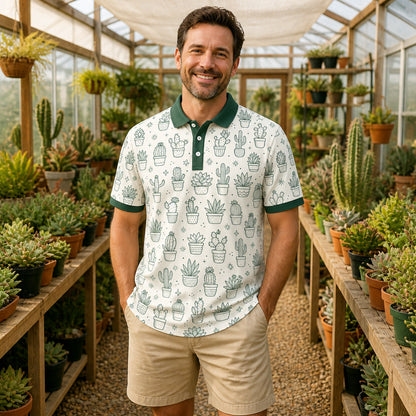 Succulent Scatter AOP Polo - Polo shirt - All over printed 2a39690a-c192-4306-a2f1-d57d320116b4.jpg