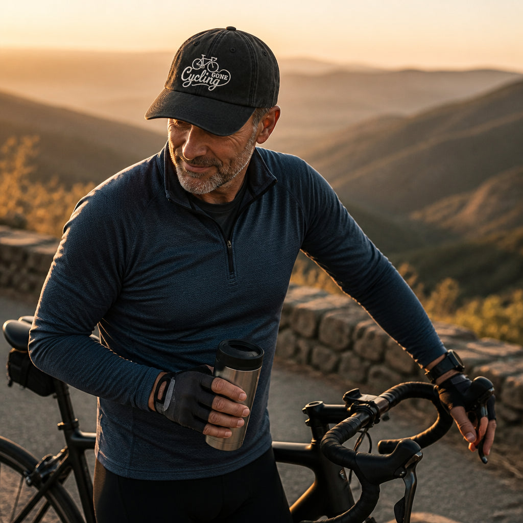 Gone Cycling Embroidered Dad Cap - Lifestyle 2