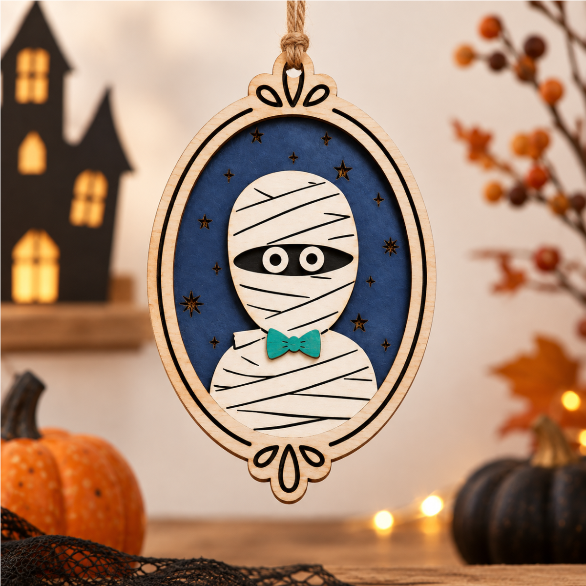 Halloween Shape Ornament - Witch, Vampire & Mummy Hanging Decorations, Whimsical Haunted - Gift For Friends, Family 2ae025c2-2eb9-4aa5-bf43-2d0f529b3e38-9.png