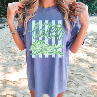 Comfort Colors Later Gator Shirt, Funny See You Later Alligator Tee, Trendy Crocodile Graphic T-Shirt, Summer Vacation Beach Shirt 2c4d949c-a5c5-452d-bed3-a1bb4bffb622-timmm.png