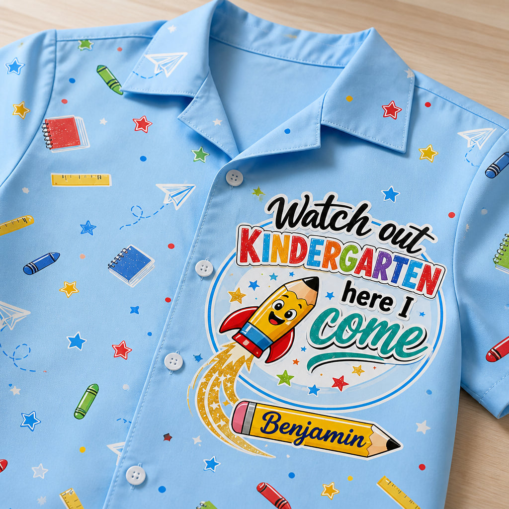 Watch Out Kindergarten Here I Come – Kids AOP Shirt (Name Personalization) - Personalized Hawaiian Kids Shirt - AOP 2c60e42f-e5c6-4482-ad00-3778153f7a65.jpg