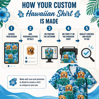 Custom Dog Face Tropical Hawaiian - How to customize