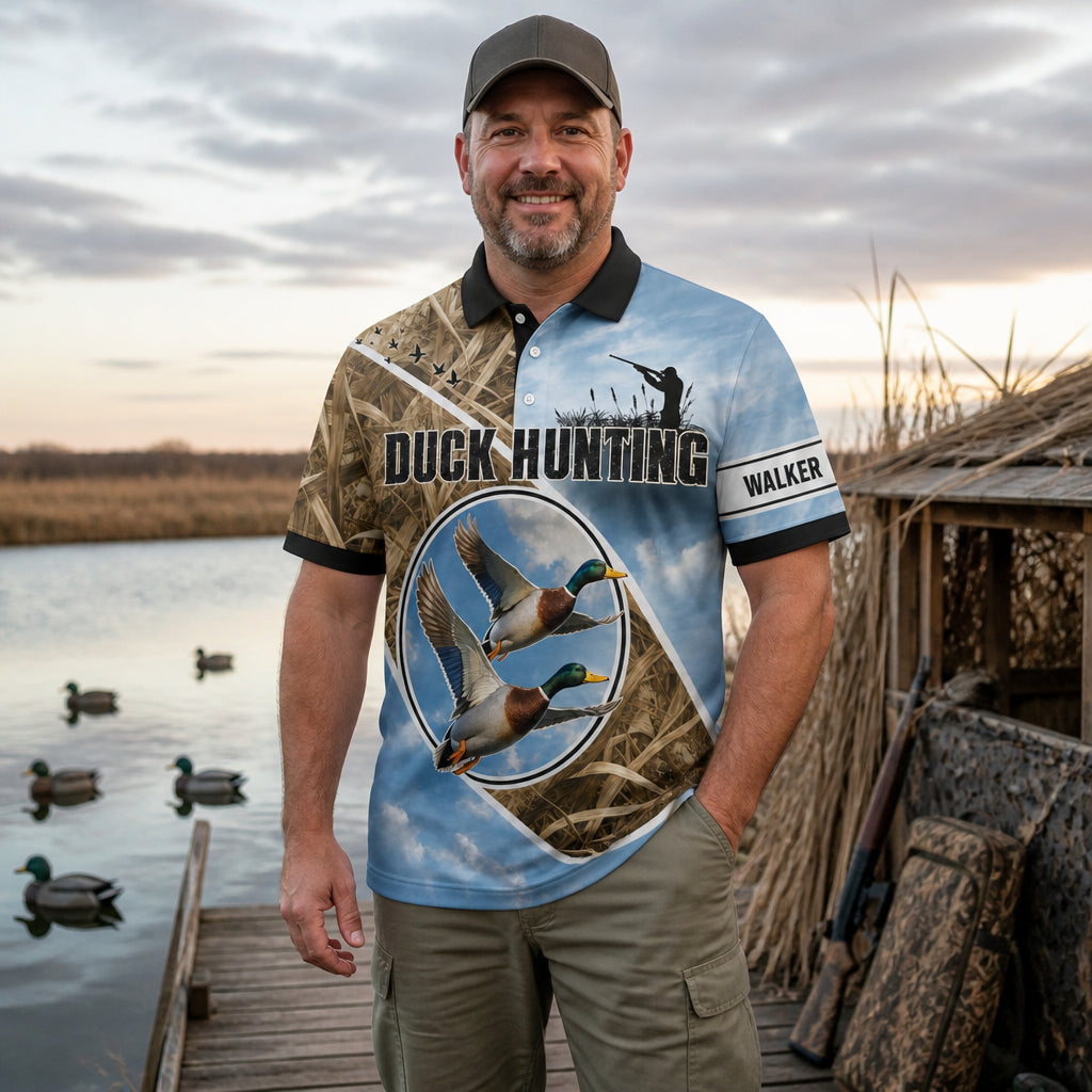 Duck Hunting AOP Polo with Custom Name - Personalized Polo shirt - All over printed 2dc8767e-04c3-4787-93a6-190edc7e31b6.jpg