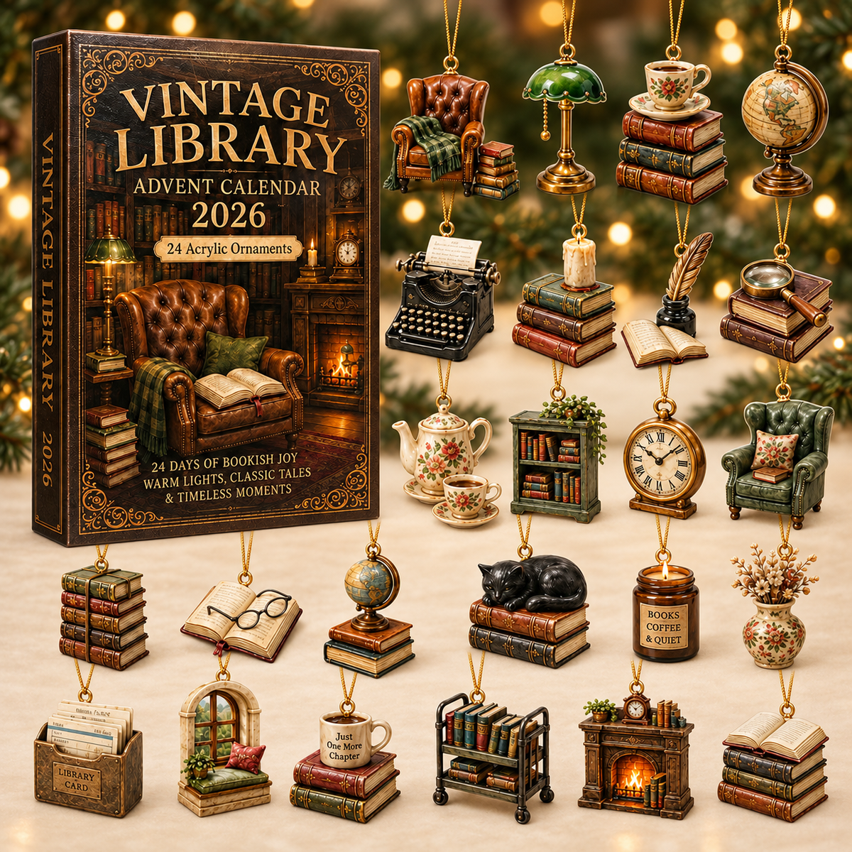 Vintage Library Advent Calendar 2026 - 24-Day Festive Countdown, Acrylic Charms Blind Box - Gift For Reading Lovers 2e2b6508-7377-4c8a-a165-d81740e709fb-library-box-charms.png