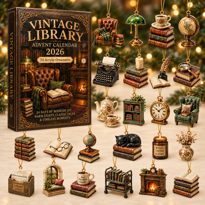 Vintage Library Advent Calendar 2026 - 24-Day Festive Countdown, Acrylic Charms Blind Box - Gift For Reading Lovers 2e2b6508-7377-4c8a-a165-d81740e709fb-library-box-charms.png