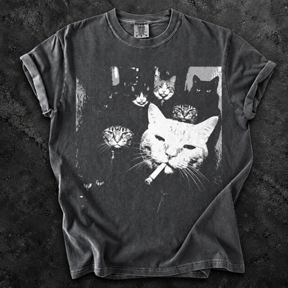 Funny Gangster Cat Graphic Tee, Vintage Meme Cat Shirt, Edgy Cat Lover Gift, Funny Cat Mom & Cat Dad T-Shirt 2f5c460e-f5da-40d9-b3c0-9df236b20196-h3.png