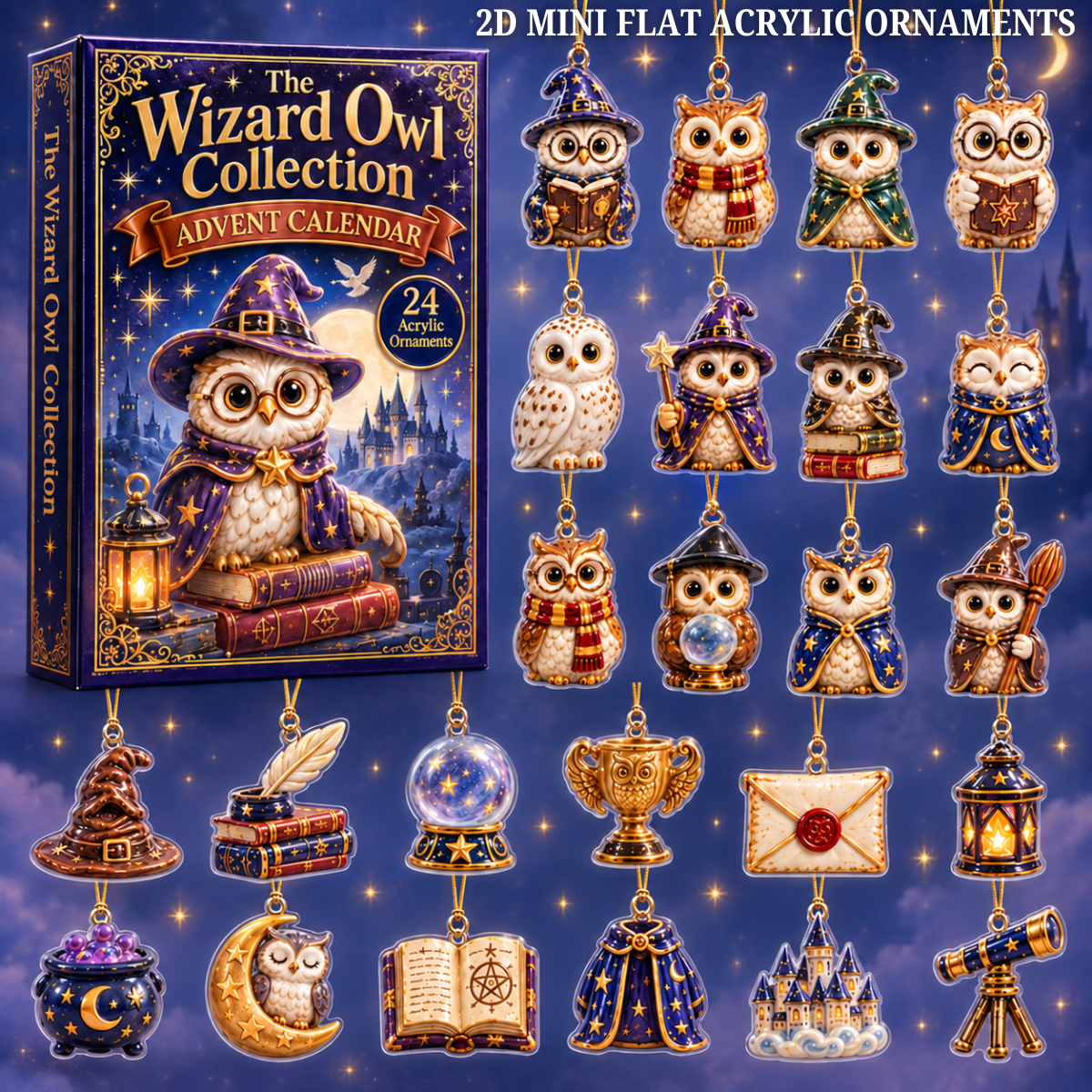 Wizard Owl Collection Advent Calendar 2026 - 24-Day Festive Countdown, Acrylic Charms Blind Box - Gift For Owl Lovers 2f5f53ed-8e31-4780-8fb7-ebf8553d0f8c-owl-text.png