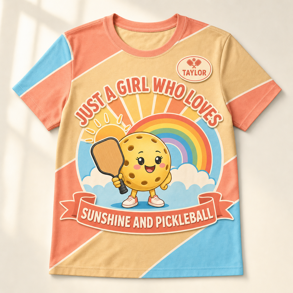 AOP Tee — Just a Girl Who Loves Sunshine and Pickleball (Custom Name) - Personalized T-Shirt - All over printed 2f700d34-b644-4cfa-bead-da0afa622ba9.png