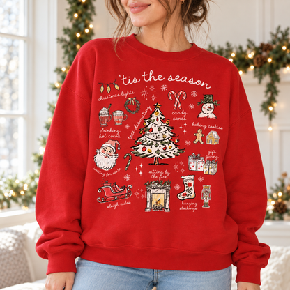 Tis the Season Christmas Sweatshirt, Retro Holiday Shirt, Christmas Tree Shirt, Santa Sweatshirt, Womens Christmas Gift, Festive Sweater 30054050-1af2-4bb9-acf5-1fa50d3c0f5e-banner-2.png