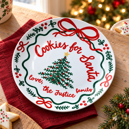 Custom Cookies For Santa Plate, Christmas Tradition, Ribbon & Holly, Housewarming Family Christmas Gift 3069ea92-9570-458d-803f-6ea88b6006cc-4.png